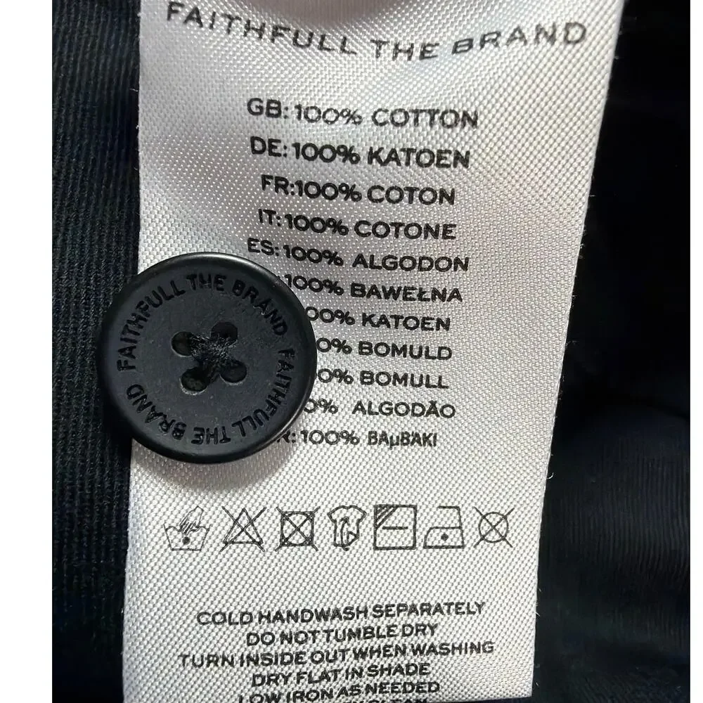 Faithfull The Brand Black Cotton Pleated Shorts High Rise Wide Leg Minimalist  4
